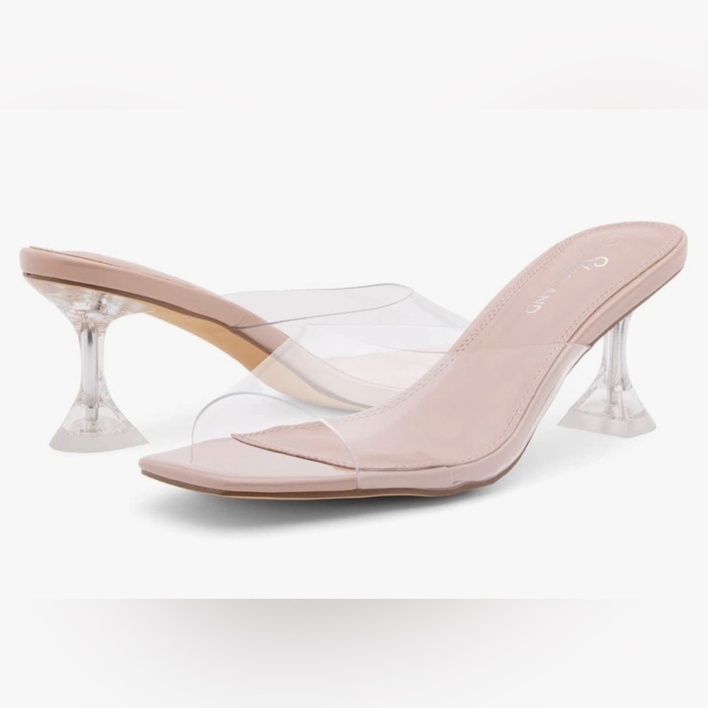 Trendy Comfortable Low Heel Clear Heel Sandal